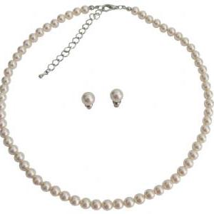 Elegant Sophisticated Ivory Pearl Necklace With..