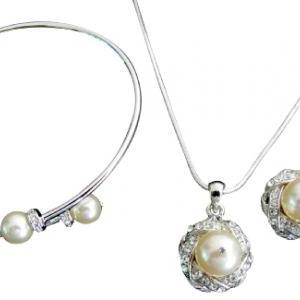 Affordable Bridal Complete Jewelry Ivory Necklace..