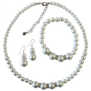 Soothing White Pearls Bridesmaide Pearl Jewelry..