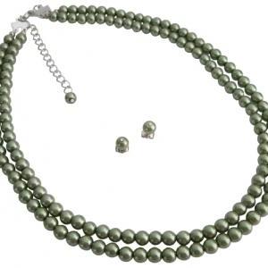 Nice Green Pearl Jewelry Very Elegant Unique..