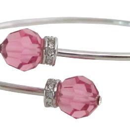 Allure Beautiful Bracelet Cuff Rose Crystals..