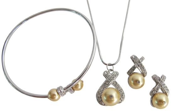 Valentine Gift Swarovski Fine Jewelry Necklace Earrings Cuff Bracelet