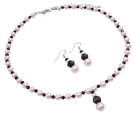 Affordable Gift Girl Friend Wife In Rose Pearls Set