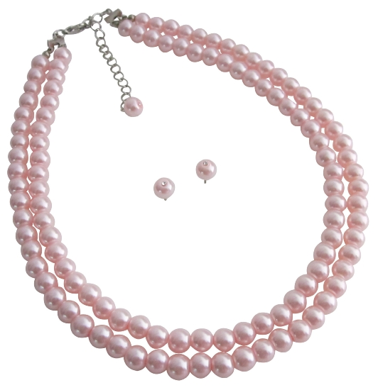 Pearls Jewelry Set Most Popular Bridesmaid Gifts Pink Pearls Jewelry