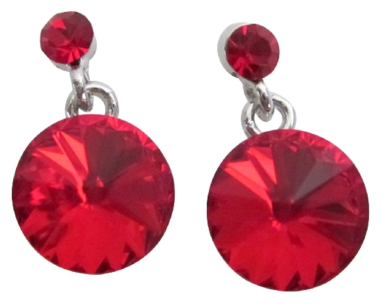 Passion Lite Siam Crystal Earrings Valentine Surprise Gift